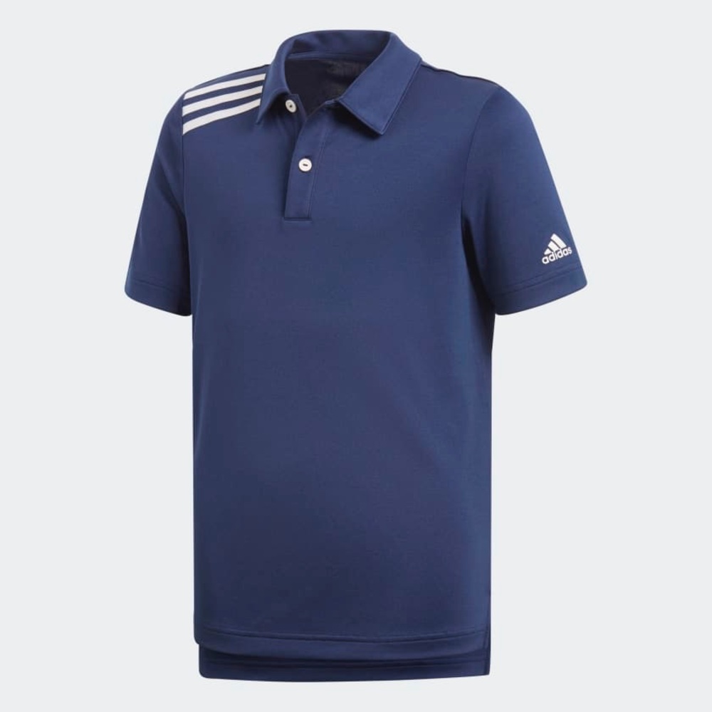Adidas Dark Blue Polo with White Accents 3-STRIPES TOURNAMENT POLO SHIRT